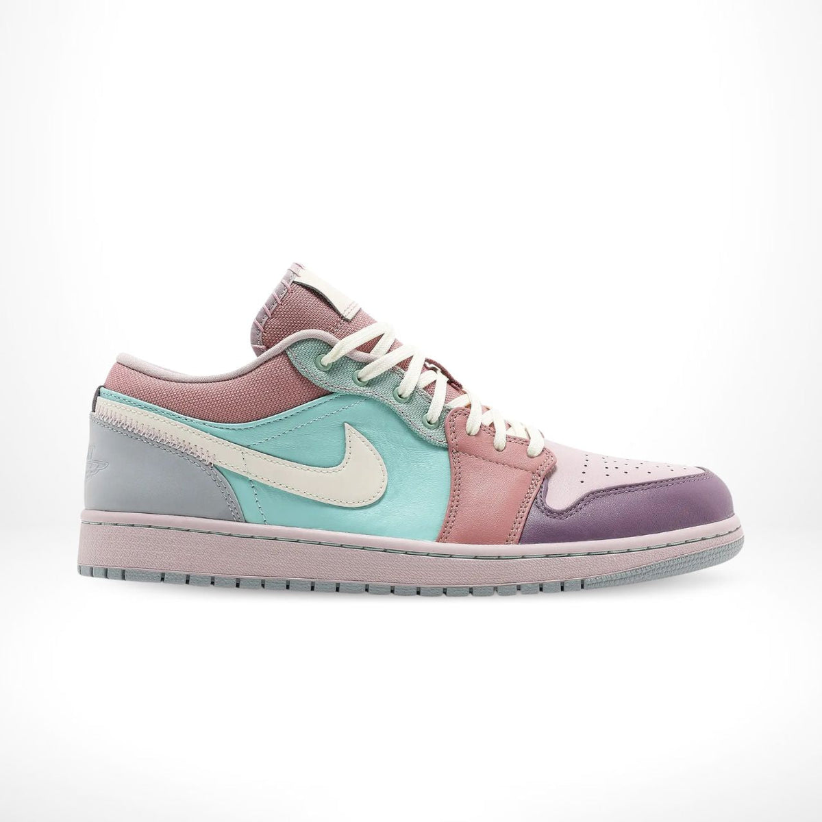 Air Jordan 1 Low Easter in Pastel Teal Pink Purple - product image from the listing.