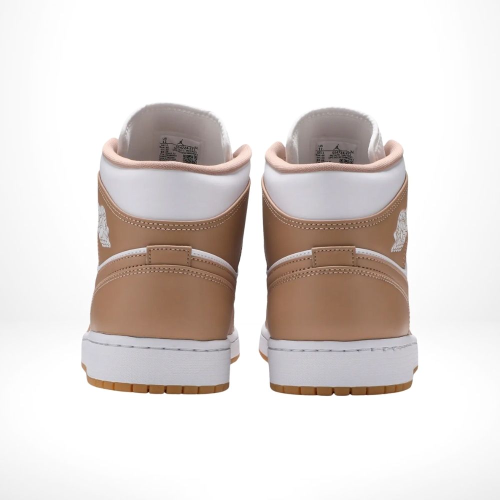 Air Jordan 1 Mid in Tan Gum White - product image from the listing.