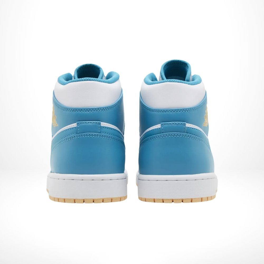 Air Jordan 1 Mid Aquatone in Blue White - product image from the listing.