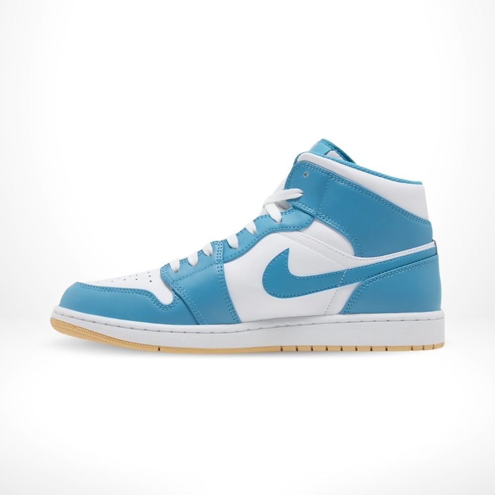 Air Jordan 1 Mid Aquatone in Blue White - product image from the listing.