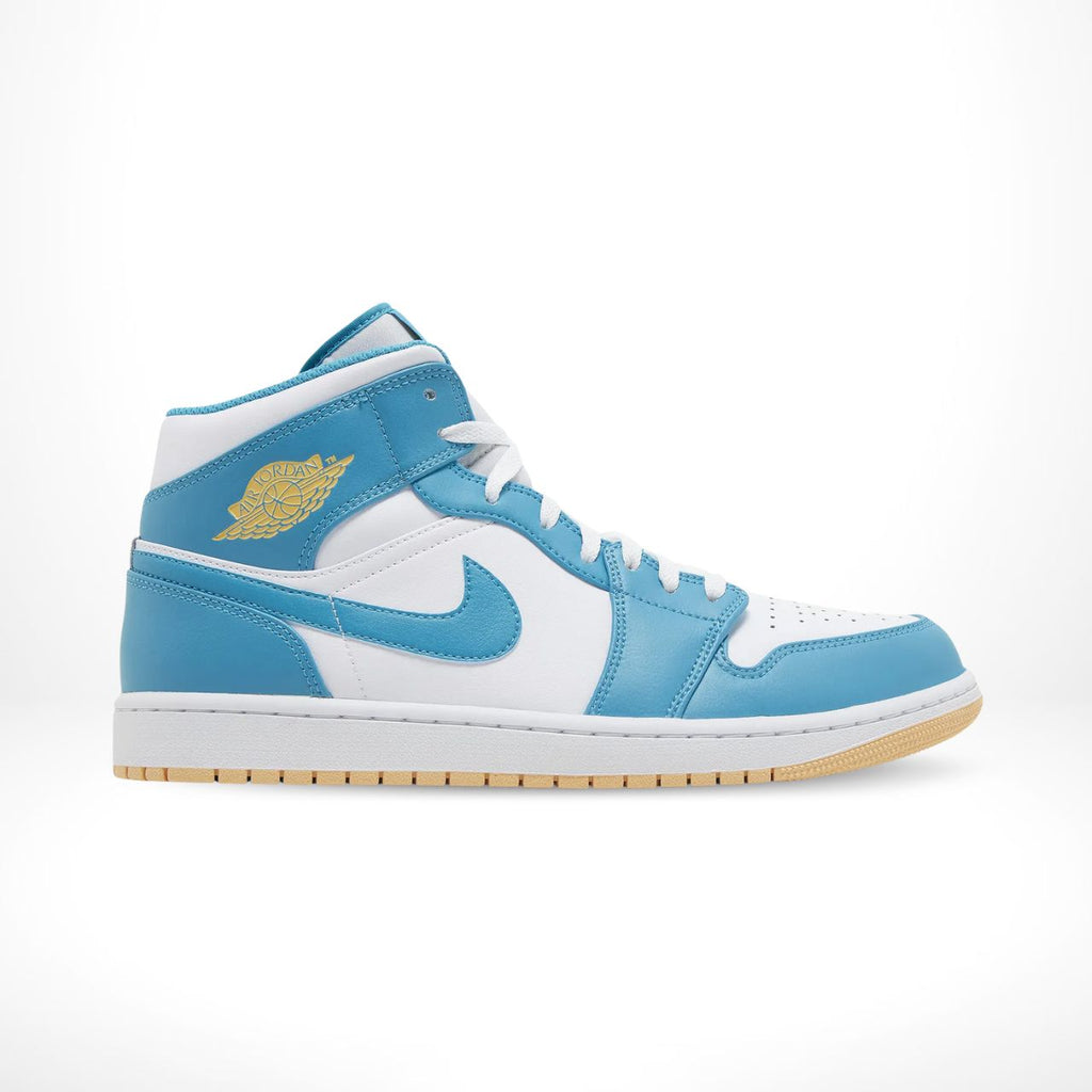Air Jordan 1 Mid Aquatone in Blue White - product image from the listing.
