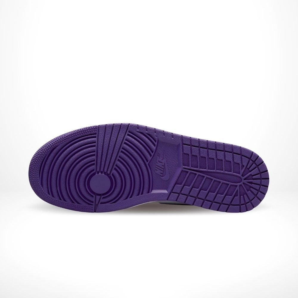 Air Jordan 1 Retro High OG White Court in Purple - product image from the listing.