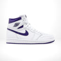 Air Jordan 1 Retro High OG White Court in Purple - product image from the listing.