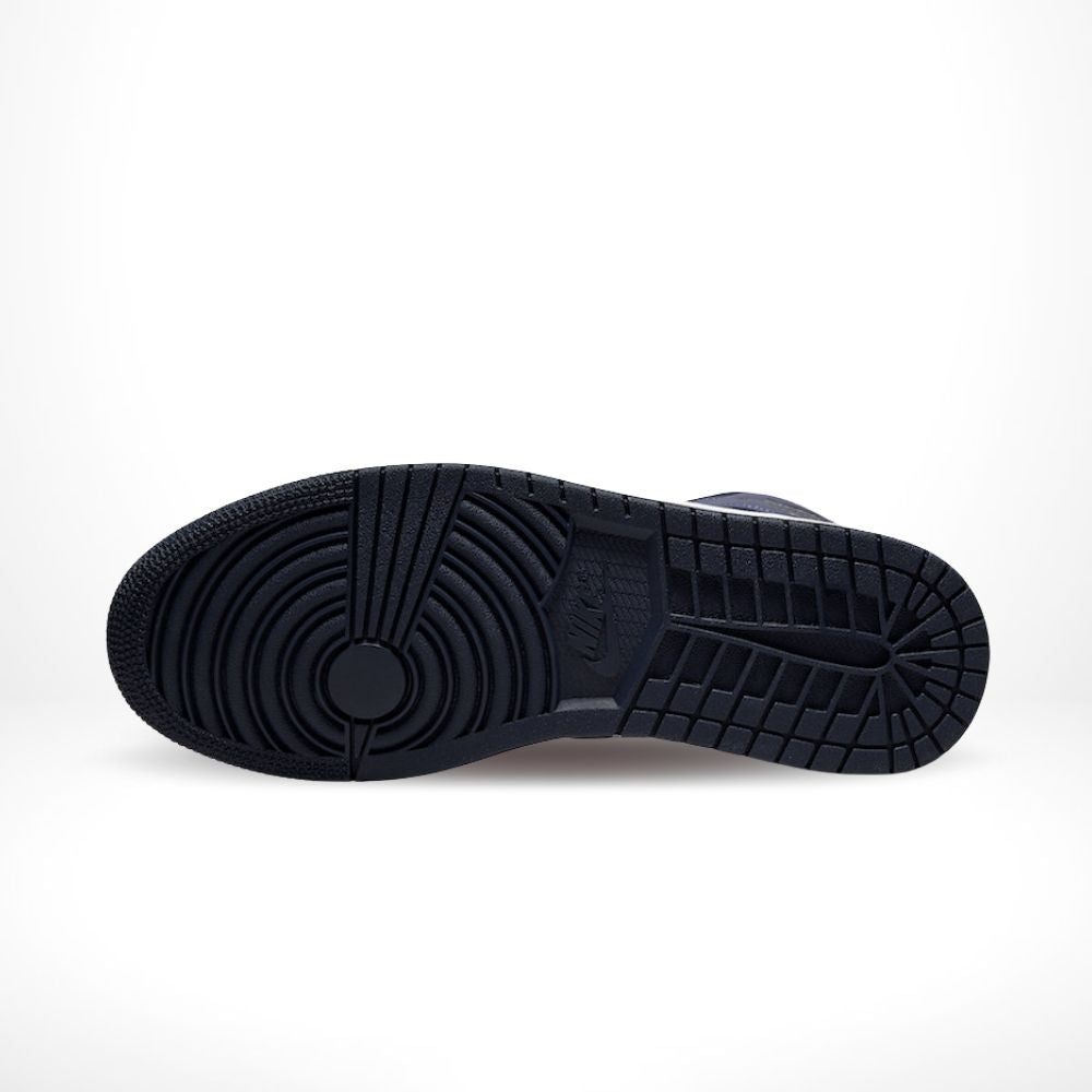 Air Jordan 1 Mid Obsidian in Purple White - product image from the listing.