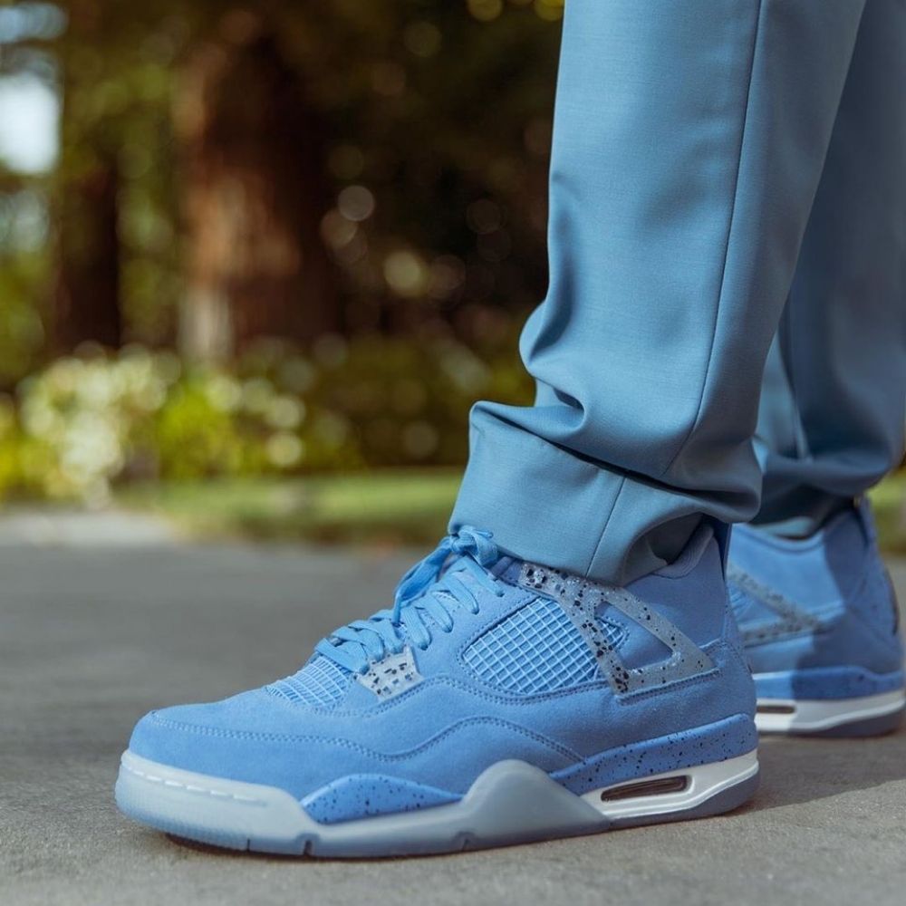UNC University Blue PE - Air Jordan 4 Retro Low - product image from the listing.