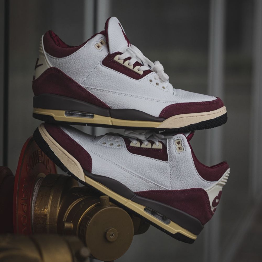 x A Ma Maniere Burgundy Crush - Air Jordan 3 - product image from the listing.