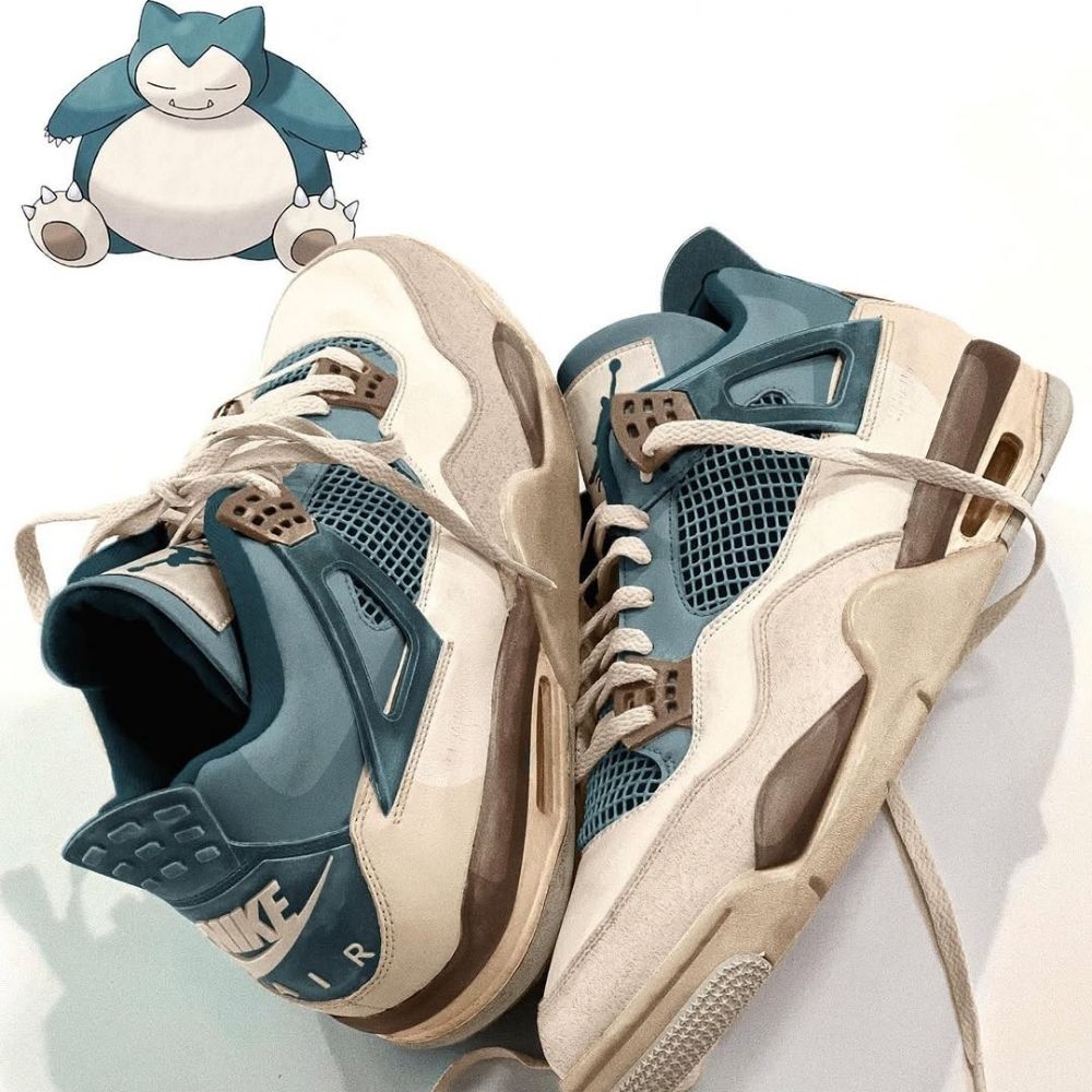 Snorlax Custom - Air Jordan 4 - product image from the listing.