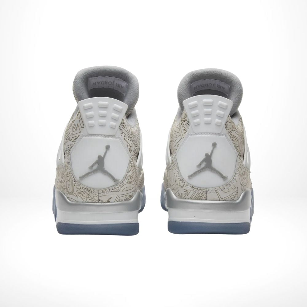 Air Jordan 4 Retro 30th Anniversary Laser in White Metallic Silver - product image from the listing.