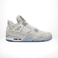 Air Jordan 4 Retro 30th Anniversary Laser in White Metallic Silver - product image from the listing.