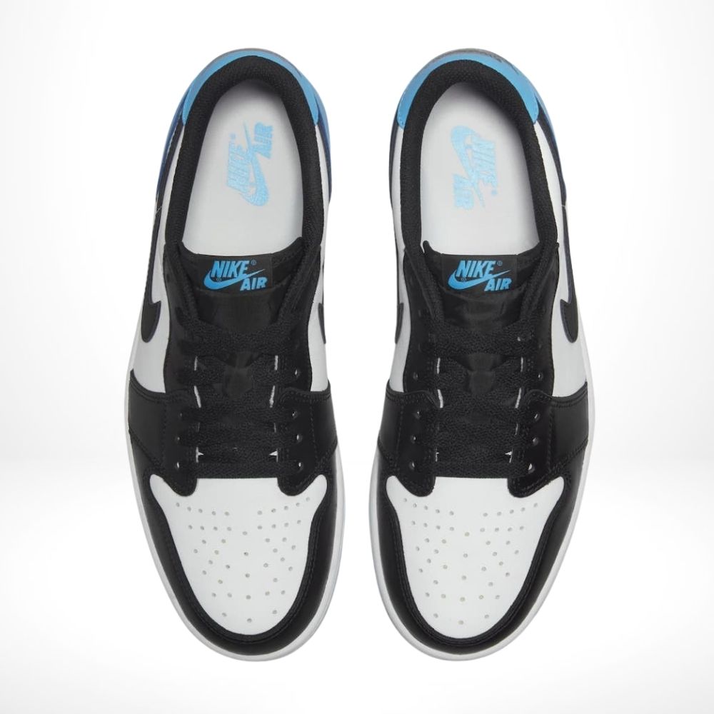 Air Jordan 1 Retro Low OG UNC Black Power in Blue - product image from the listing.