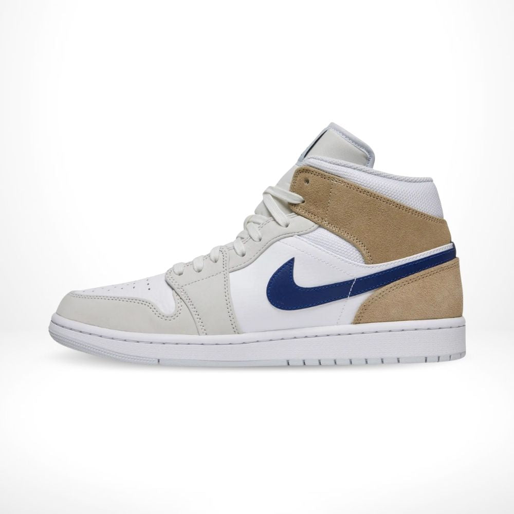 White Khaki Blue Void - Air Jordan 1 Mid - product image from the listing.