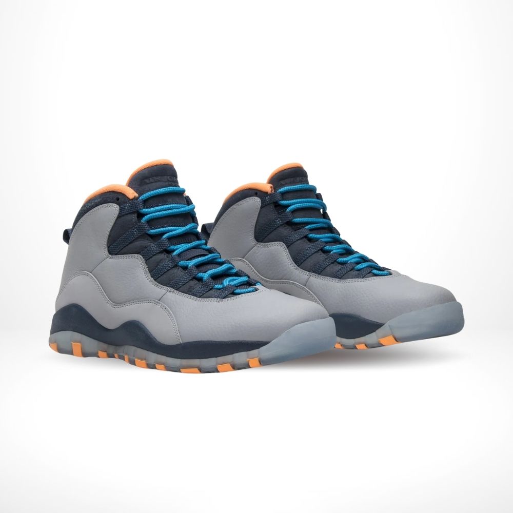 Air Jordan 10 Retro Bobcats in Grey Blue - product image from the listing.