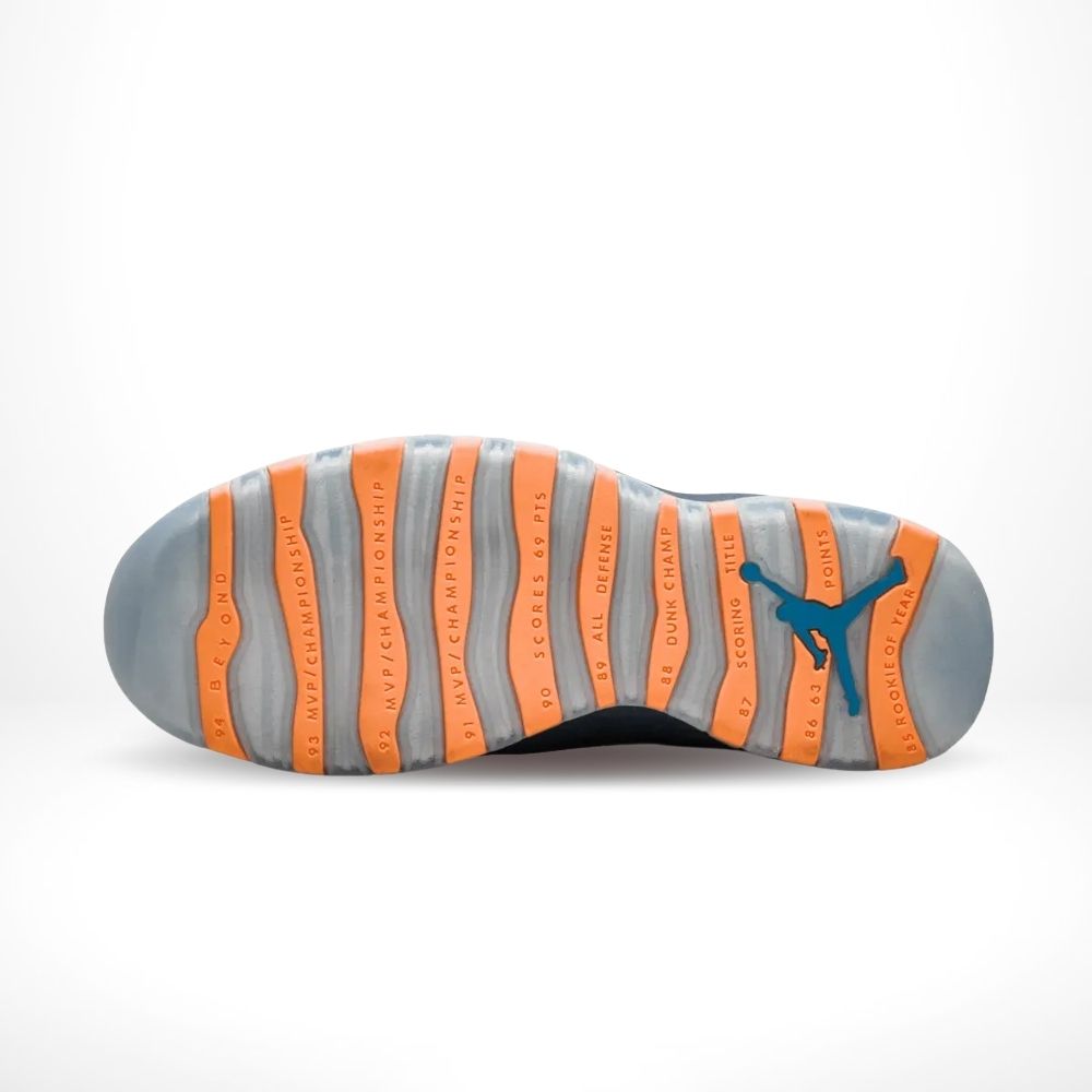 Air Jordan 10 Retro Bobcats in Grey Blue - product image from the listing.