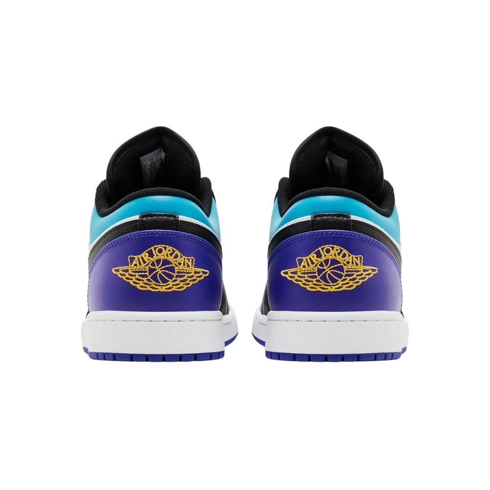 Air Jordan 1 Low in Aqua Purple Black - product image from the listing.