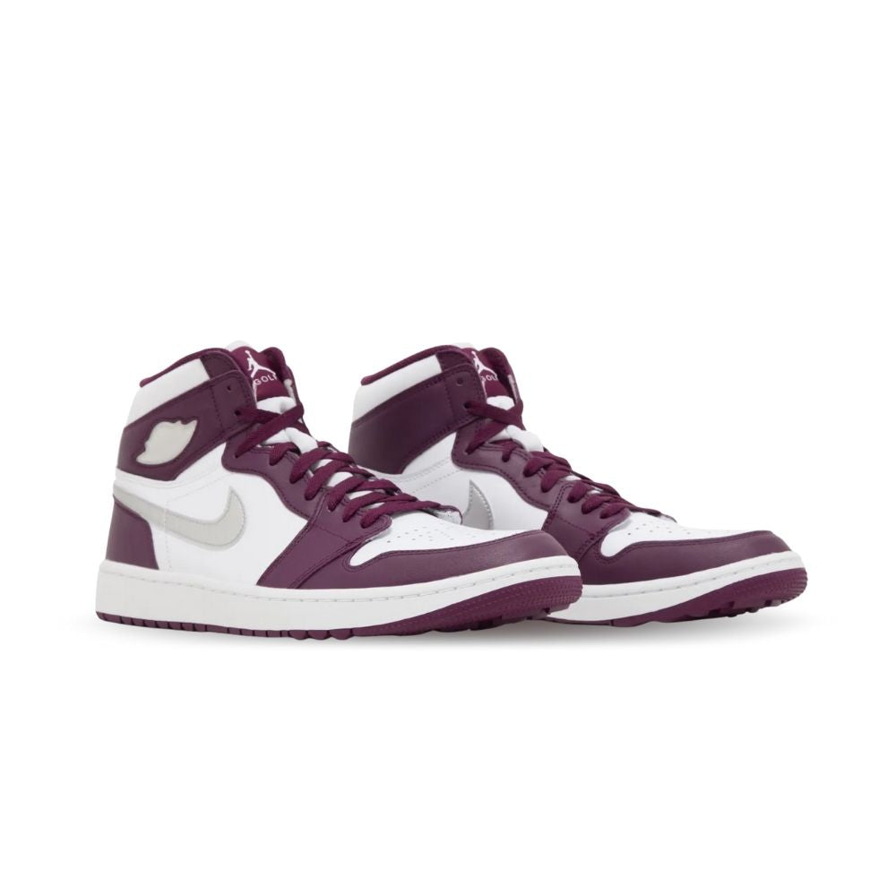 Air Jordan 1 High Golf in Bordeaux Red White - product image from the listing.