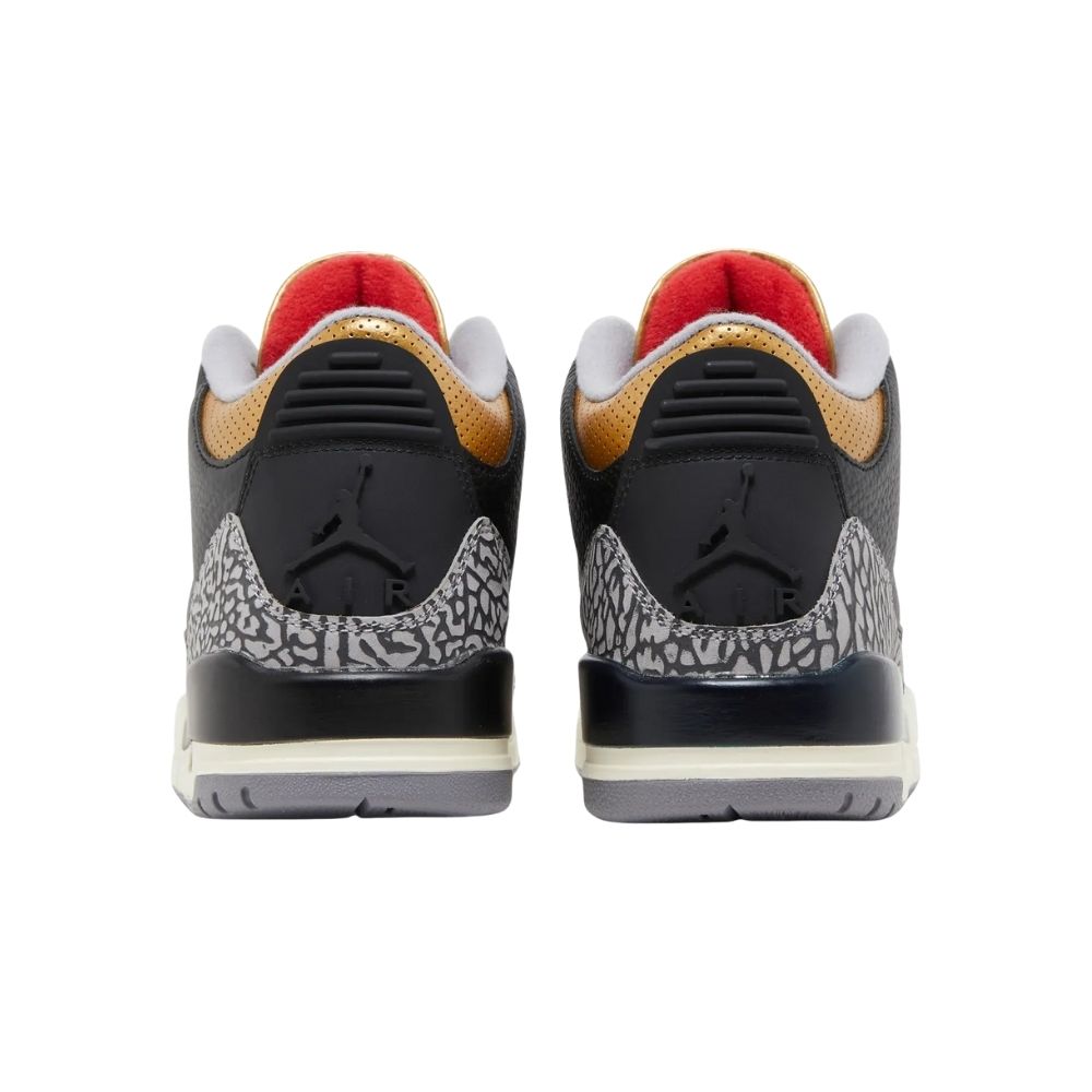 Air Jordan 3 Retro Black Cement in Gold - product image from the listing.