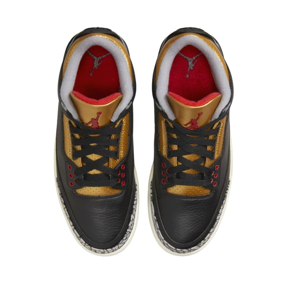 Air Jordan 3 Retro Black Cement in Gold - product image from the listing.