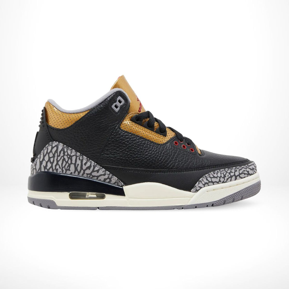 Air Jordan 3 Retro Black Cement in Gold - product image from the listing.