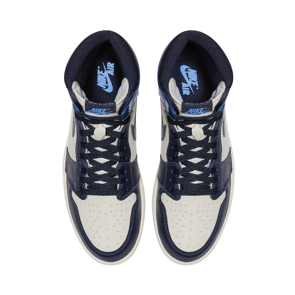 Air Jordan 1 Retro High OG Obsidian in Sail Blue - product image from the listing.