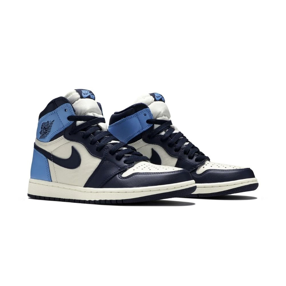Air Jordan 1 Retro High OG Obsidian in Sail Blue - product image from the listing.