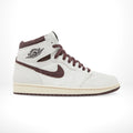 Air Jordan 1 High OG X A Ma Maniére Airness in Sail Burgundy Red - product image from the listing.