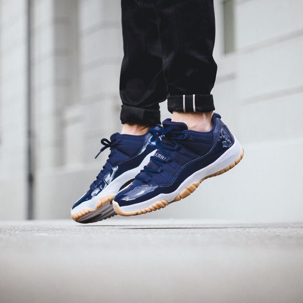 Air Jordan 11 Low in Navy Gum - product image from the listing.