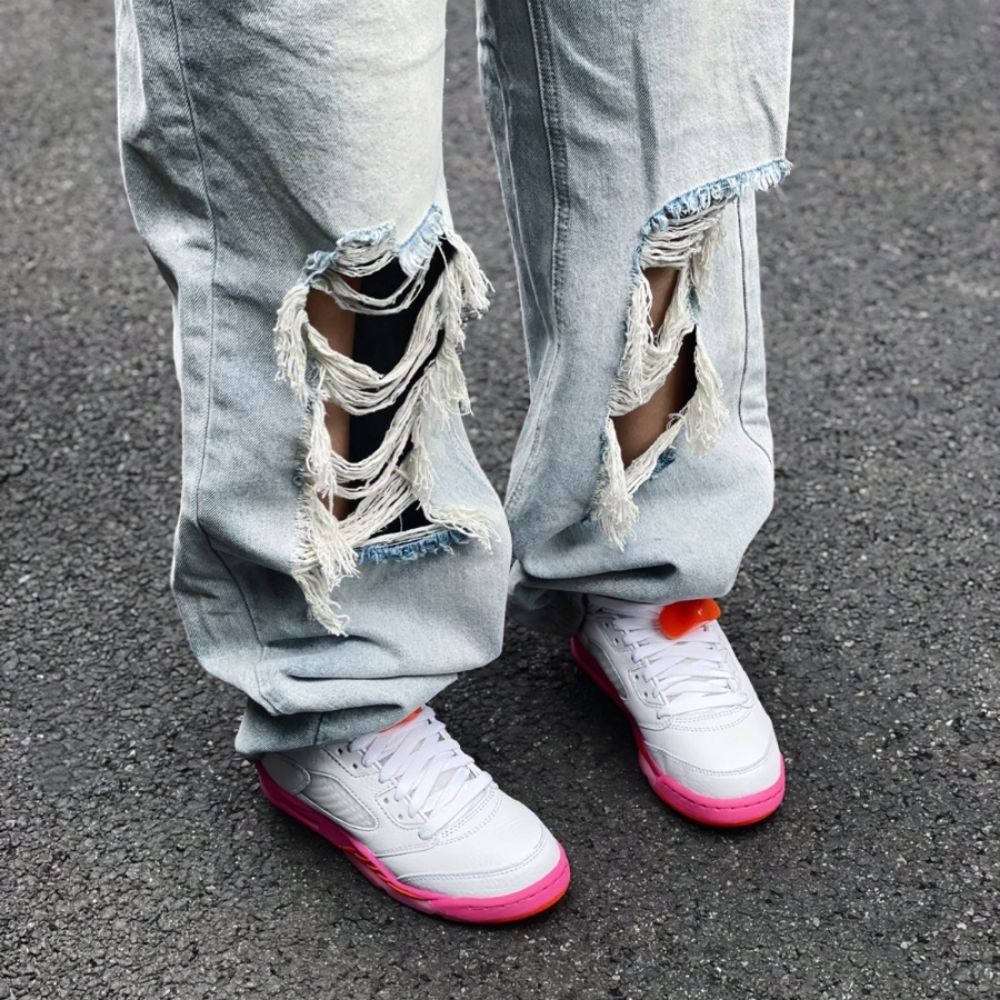 Air Jordan 5 Retro Pinksicle in White - product image from the listing.