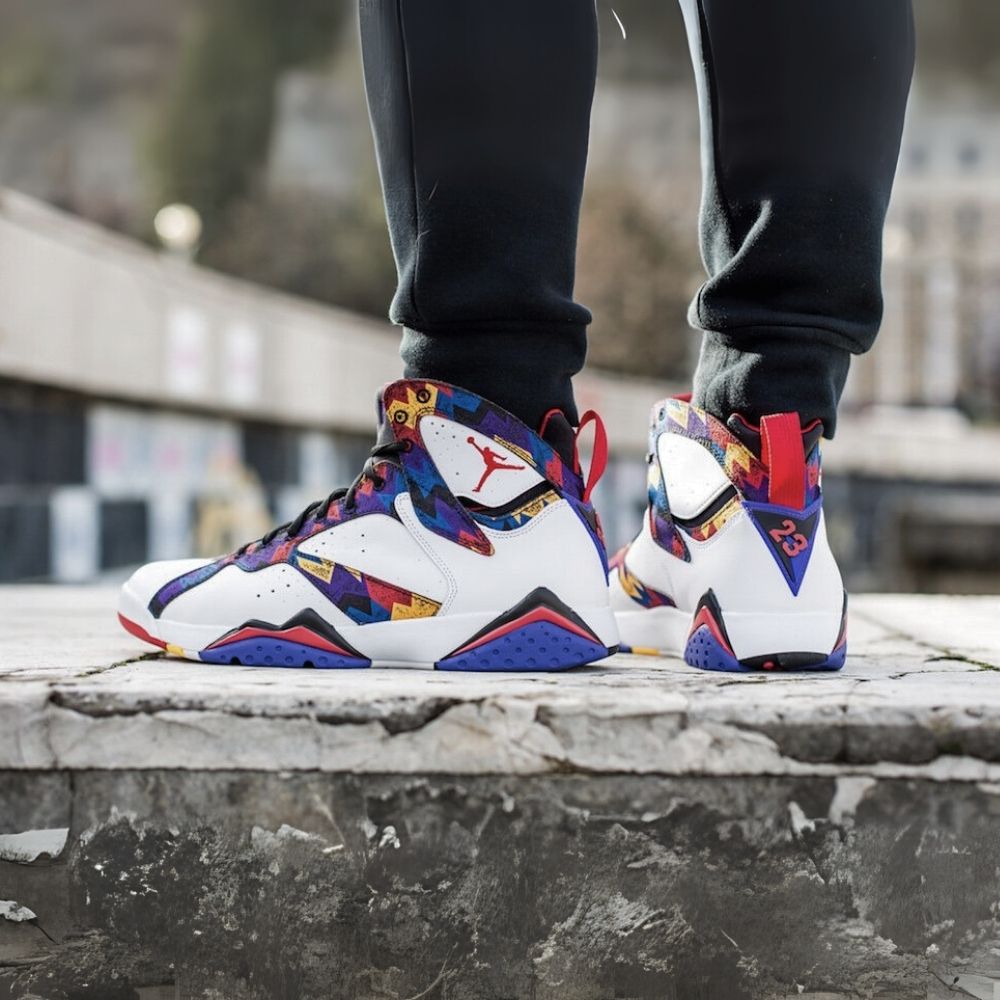 Air Jordan 7 Retro Sweater in White - product image from the listing.