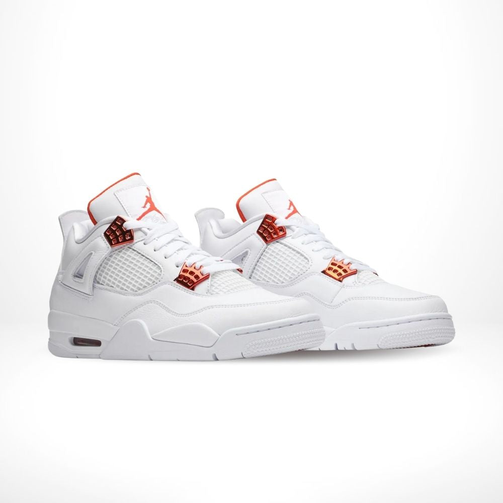 Air Jordan 4 Retro in Orange Metallic White - product image from the listing.