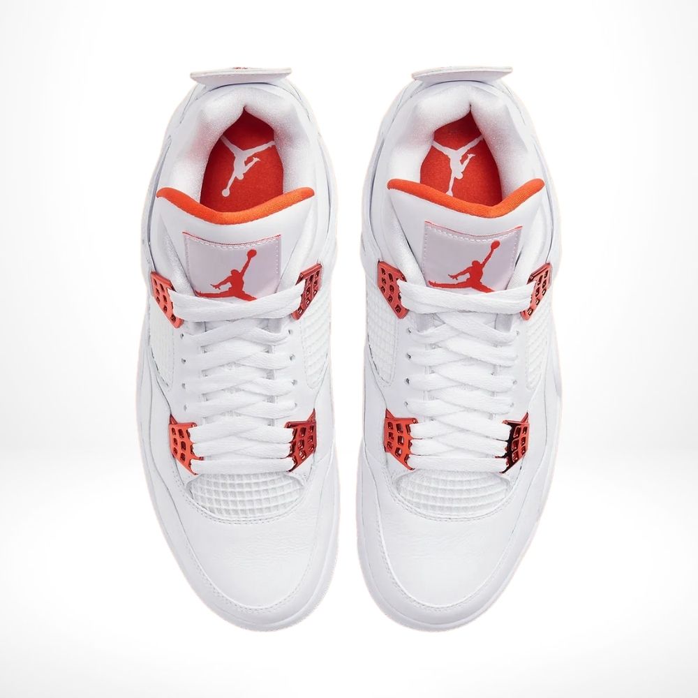 Air Jordan 4 Retro in Orange Metallic White - product image from the listing.