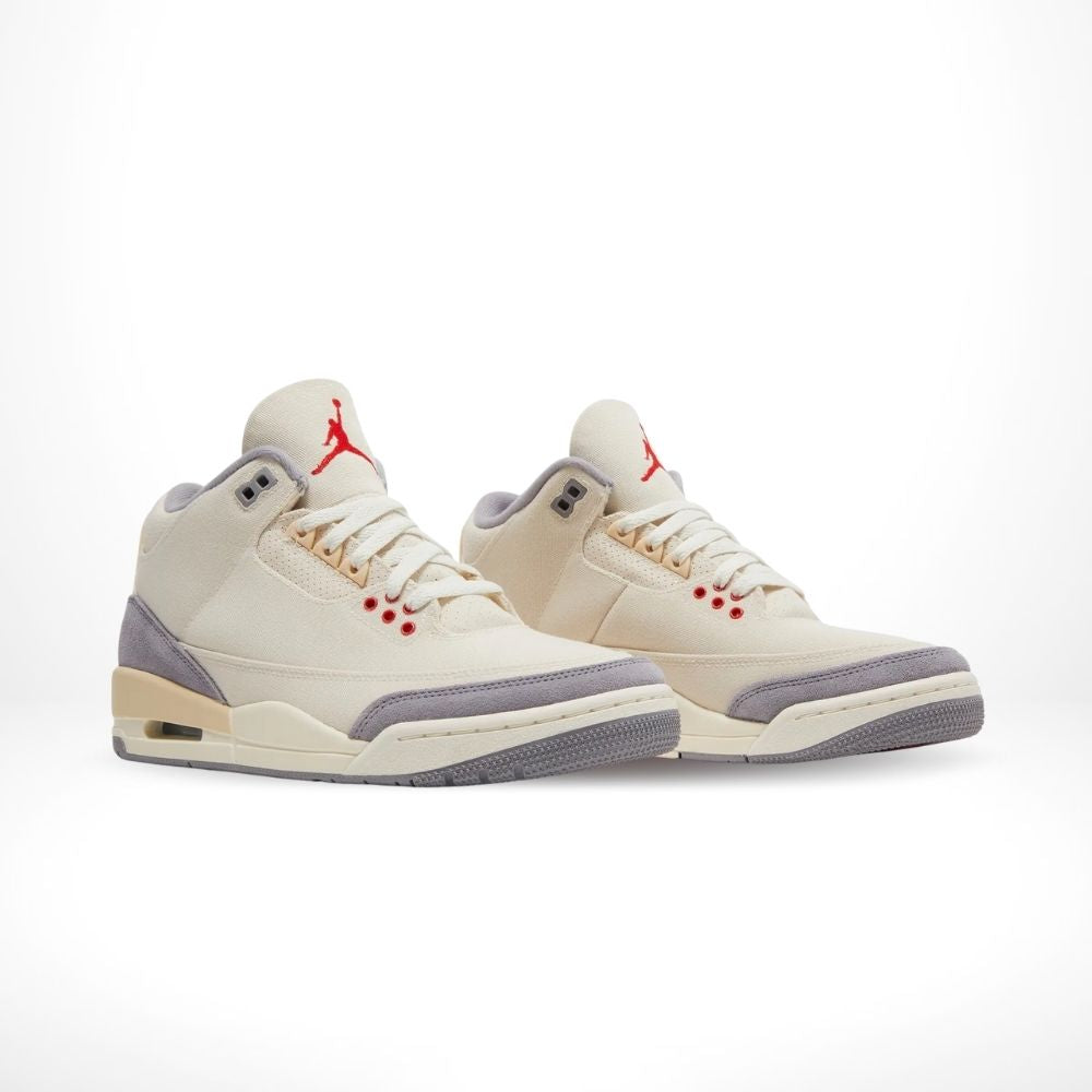 Muslin Grey Sail SE - Air Jordan 3 Retro - product image from the listing.