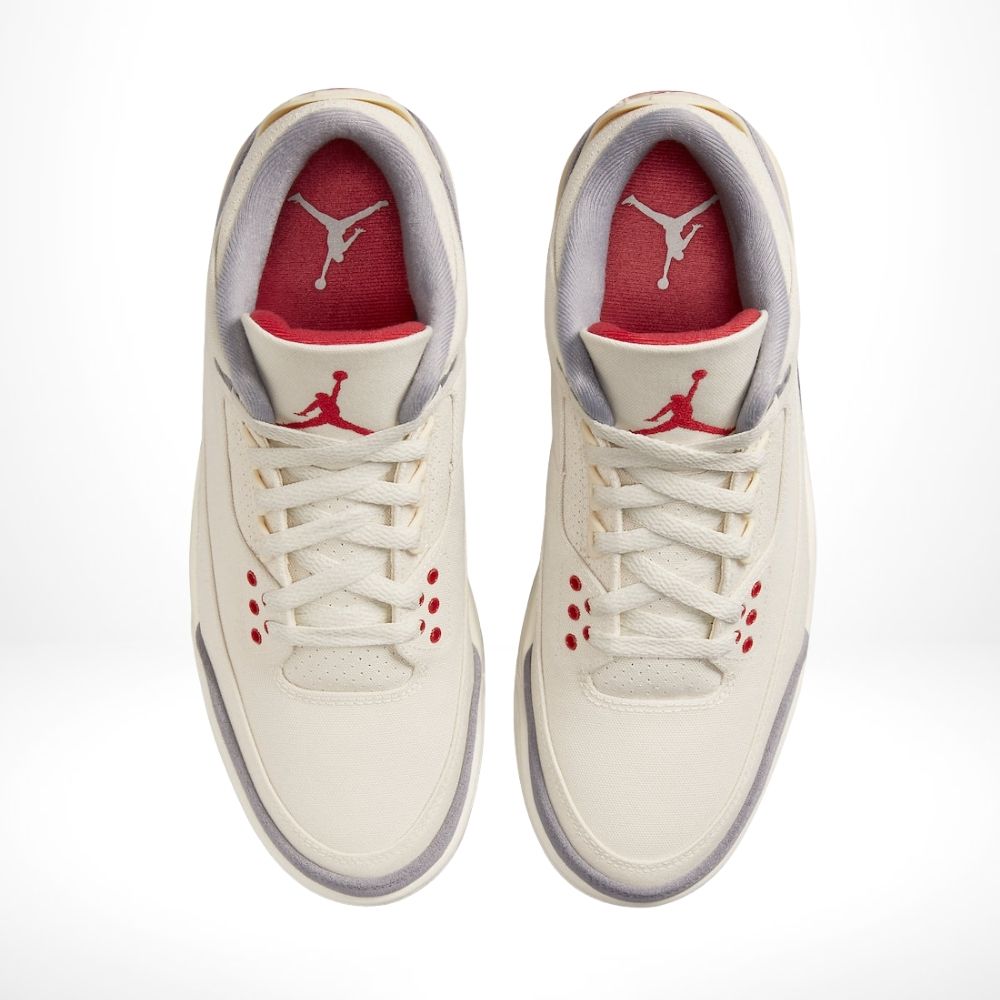 Muslin Grey Sail SE - Air Jordan 3 Retro - product image from the listing.