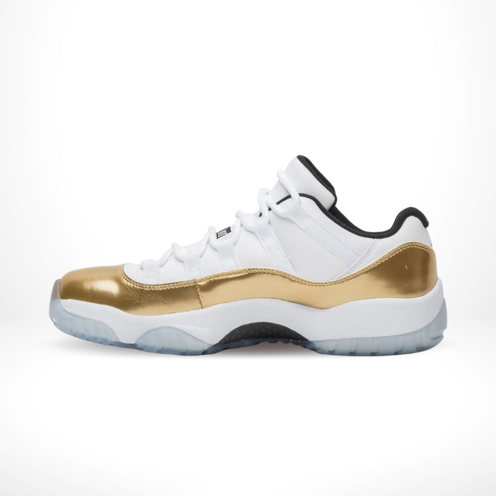 Air Jordan 11 Retro Low Closing Ceremony in White Metallic Gold - product image from the listing.