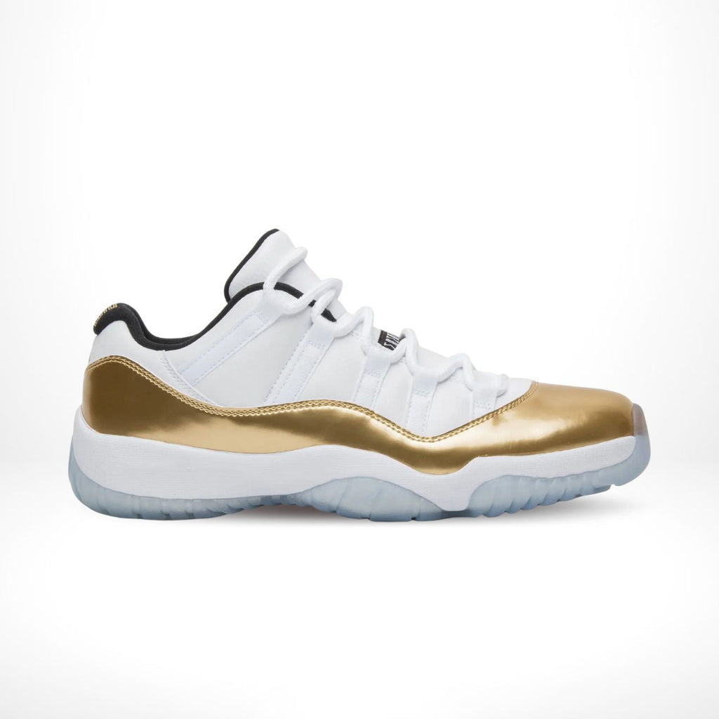 Air Jordan 11 Retro Low Closing Ceremony in White Metallic Gold - product image from the listing.
