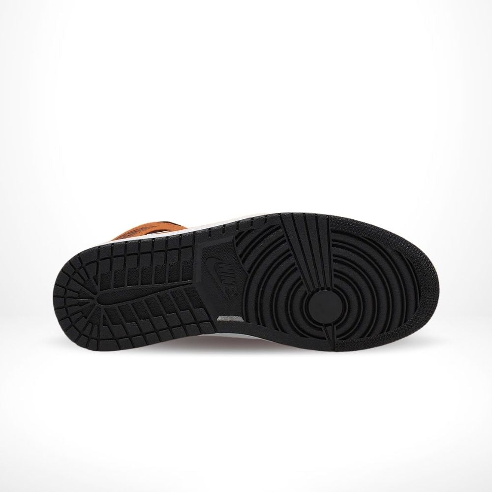Air Jordan 1 Mid Shattered Backboard in Orange Black - product image from the listing.
