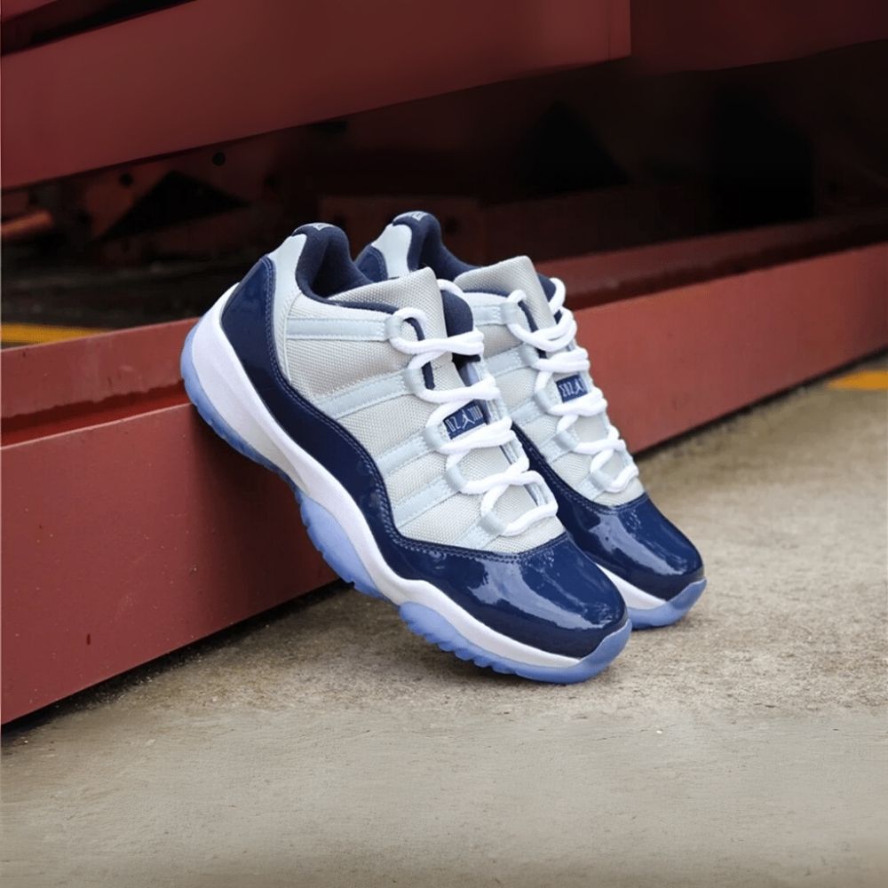 Air Jordan 11 Retro Low Georgetown in Grey Navy - product image from the listing.