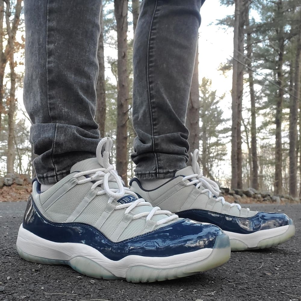 Air Jordan 11 Retro Low Georgetown in Grey Navy - product image from the listing.