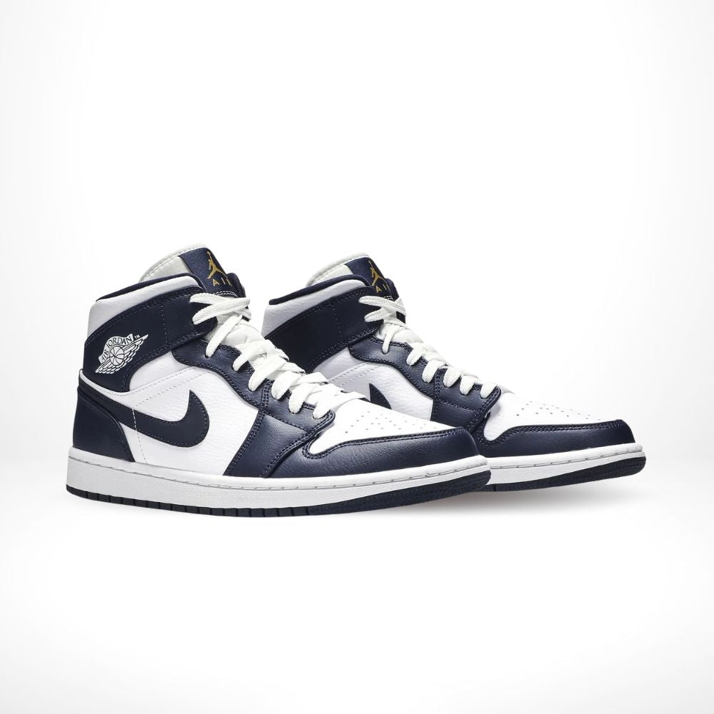 Air Jordan 1 Mid Obsidian in Blue White - product image from the listing.