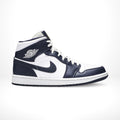Air Jordan 1 Mid Obsidian in Blue White - product image from the listing.