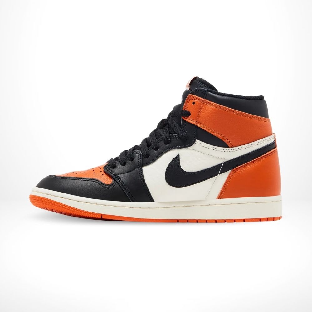Air Jordan 1 Retro High OG Shattered Backboard Starfish in Sail Black - product image from the listing.