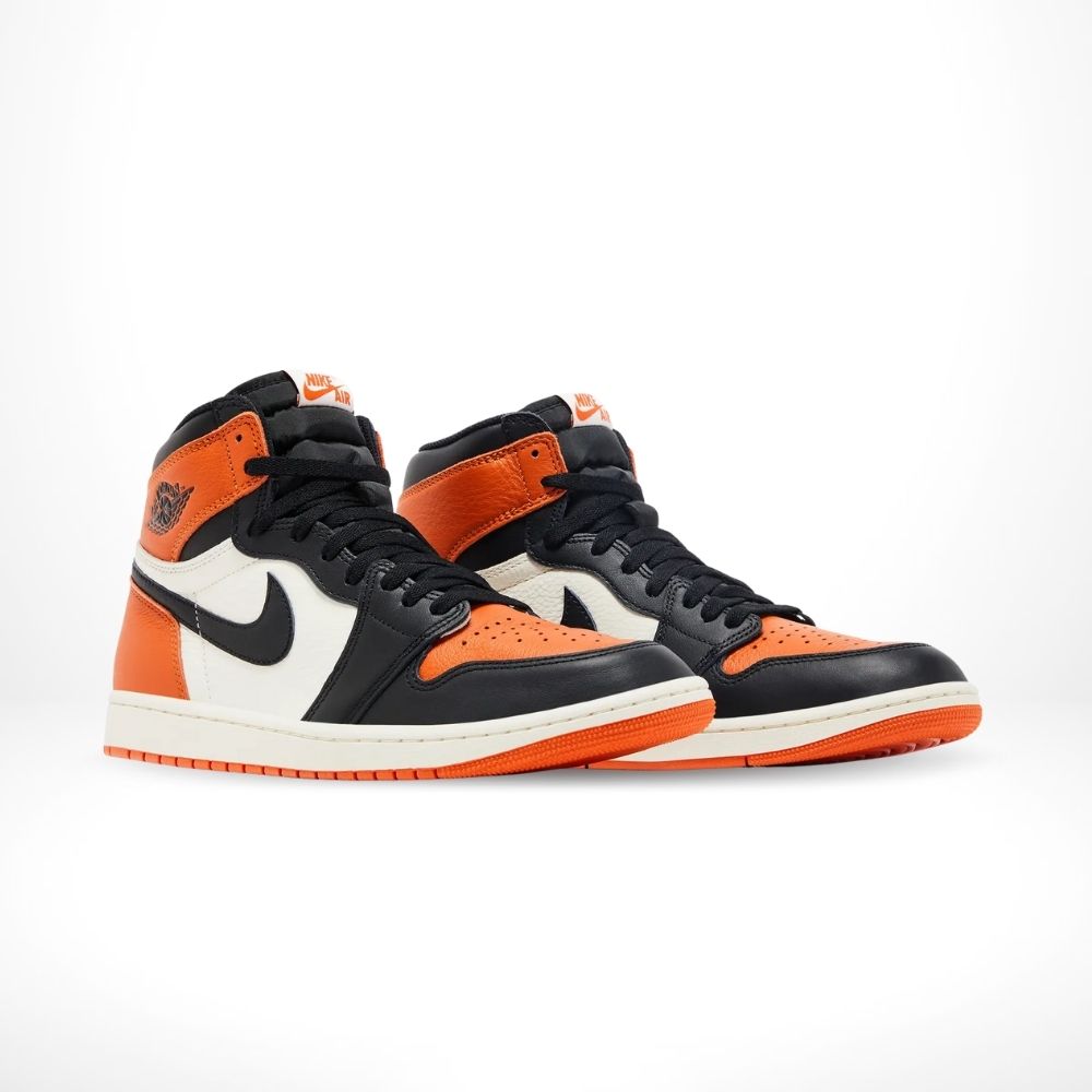 Air Jordan 1 Retro High OG Shattered Backboard Starfish in Sail Black - product image from the listing.