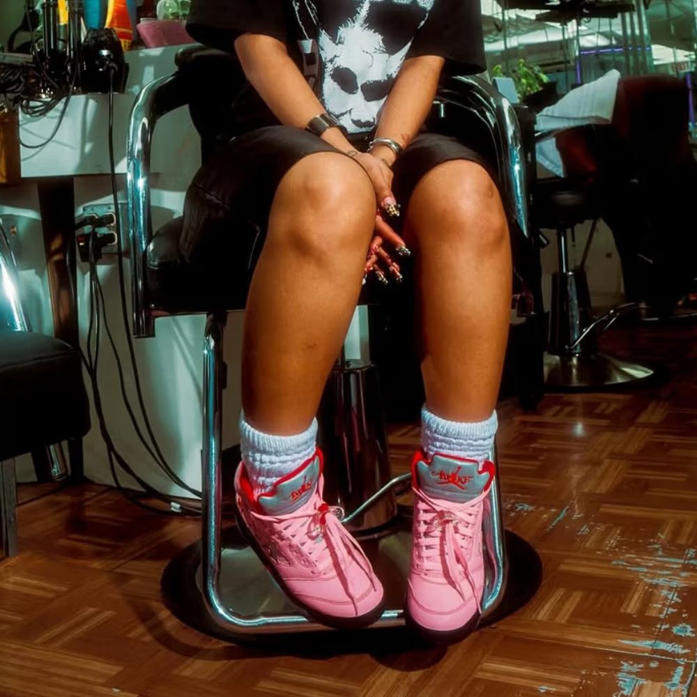 Air Jordan 5 X Awake NY Bubblegum in Pink - product image from the listing.