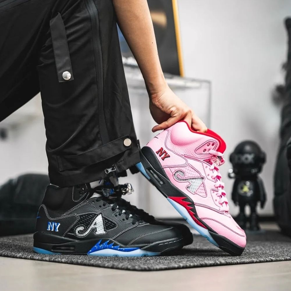Air Jordan 5 X Awake NY Racer in Blue - product image from the listing.