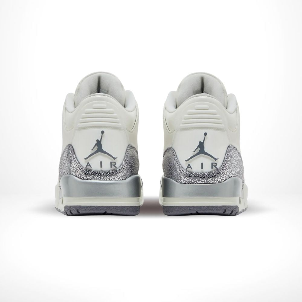 Air Jordan 3 Retro in Sail Metallic Silver - product image from the listing.