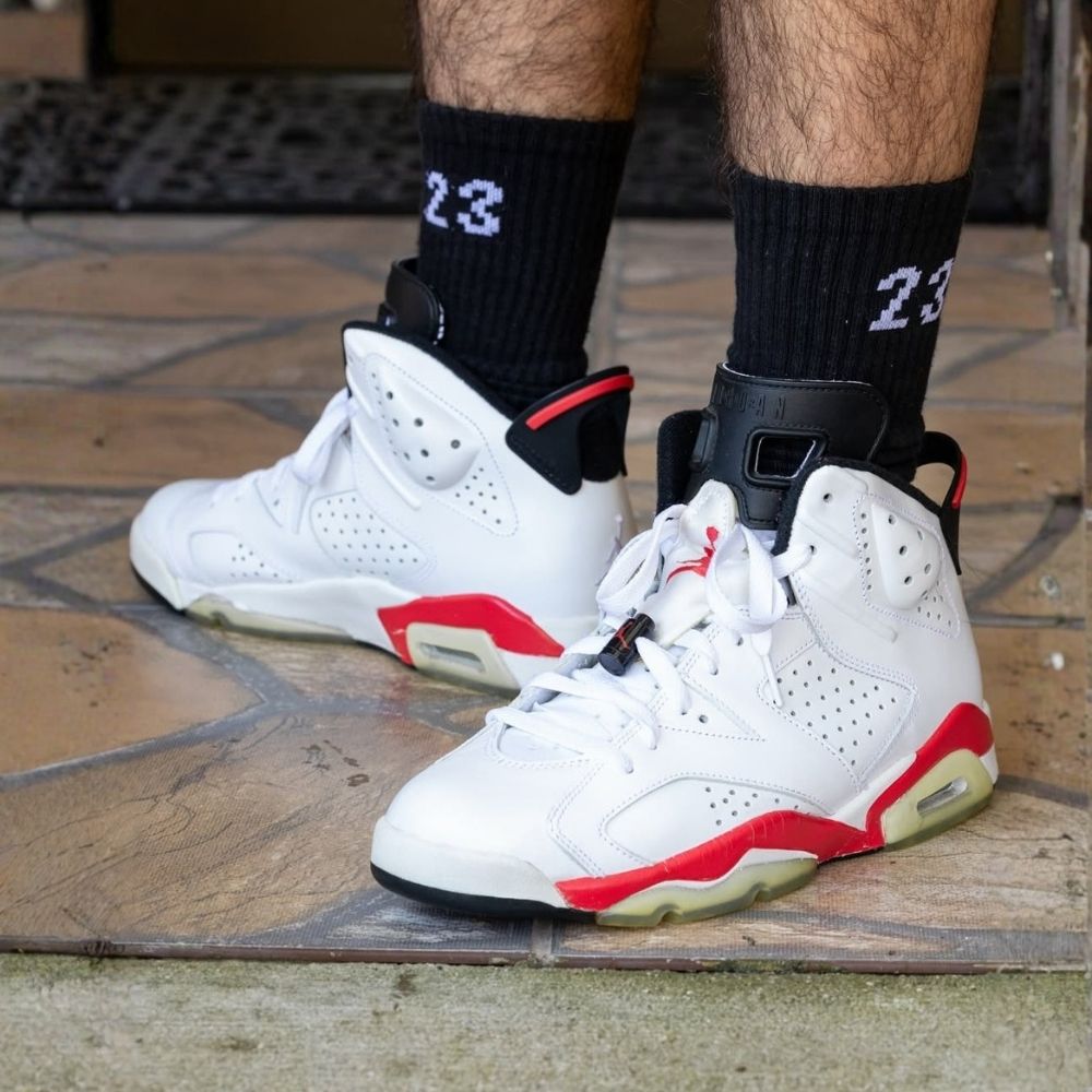 BG White Infrared - Air Jordan 6 Retro 2014 - product image from the listing.