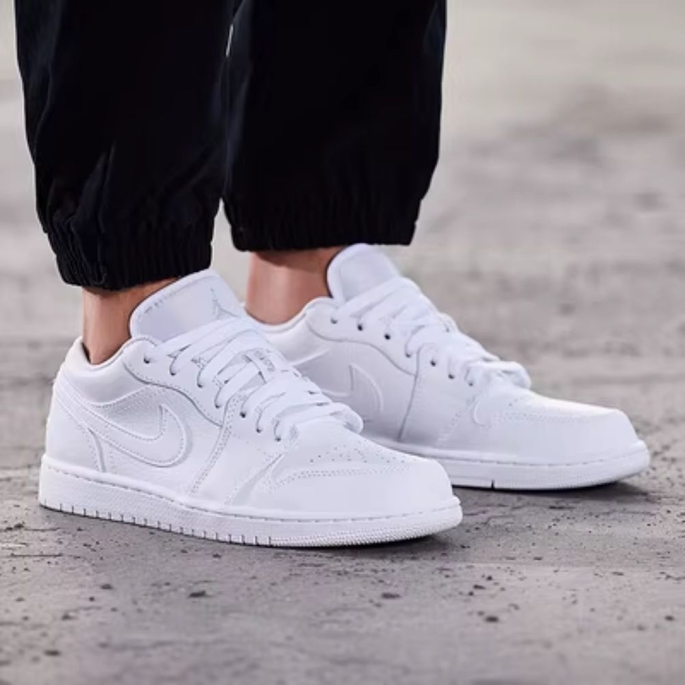 Air Jordan 1 Low Triple in White - product image from the listing.