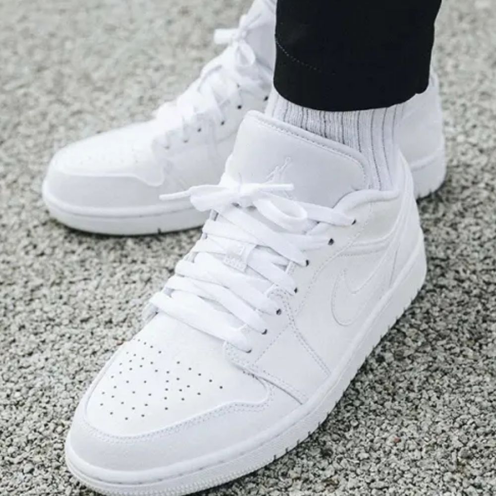 Air Jordan 1 Low Triple in White - product image from the listing.