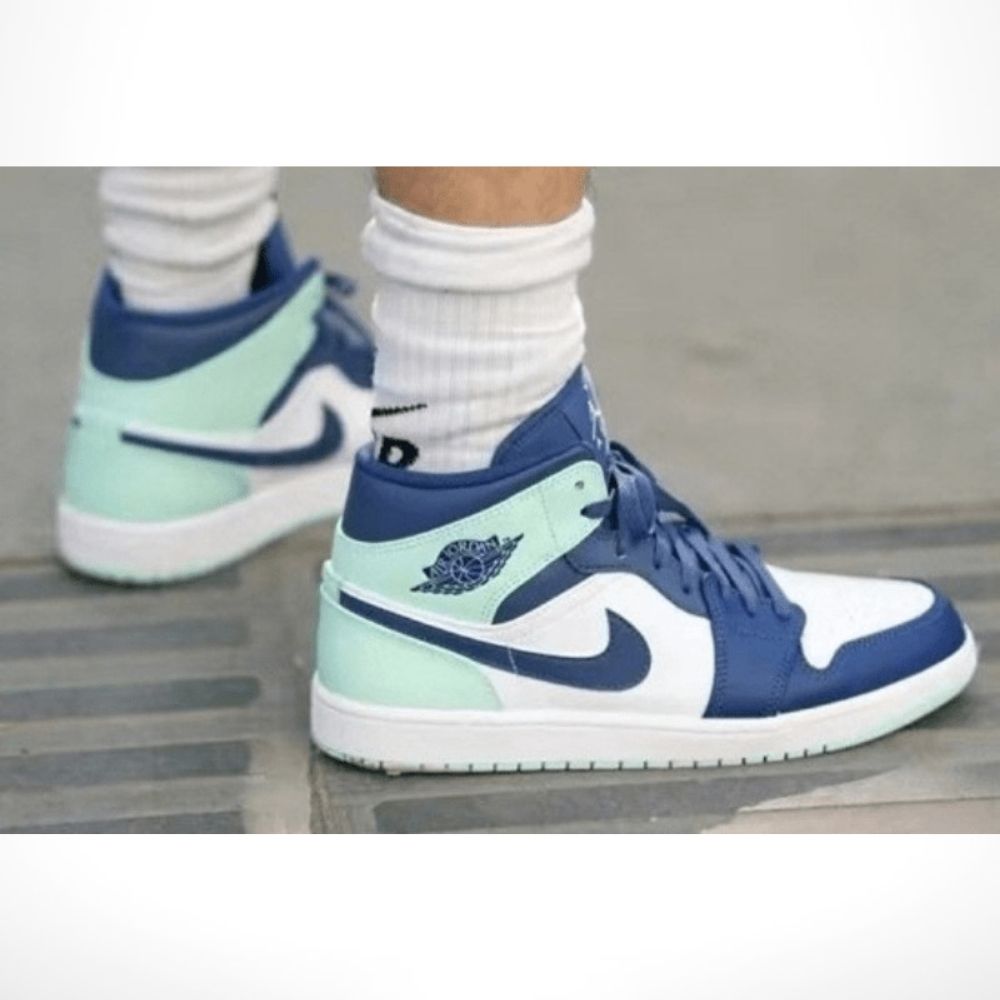 Air Jordan 1 Mid in Blue Mint - product image from the listing.