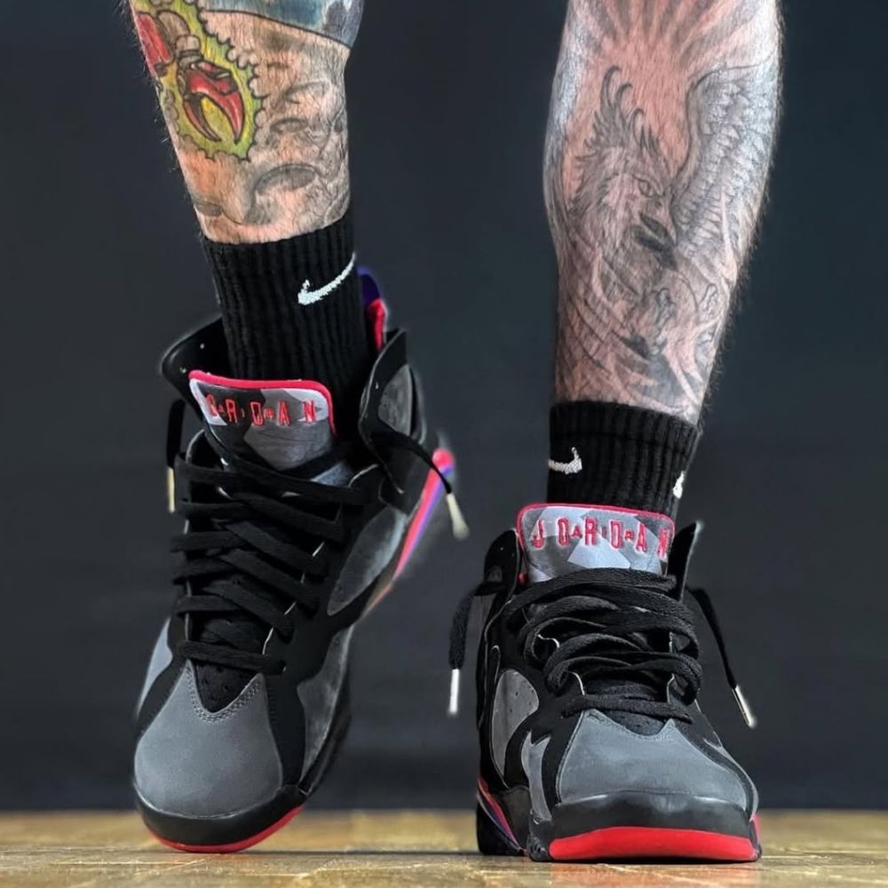 Air Jordan 7 Retro Raptor 2012 in Dark Charcoal - product image from the listing.