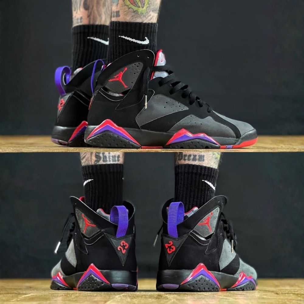 Air Jordan 7 Retro Raptor 2012 in Dark Charcoal - product image from the listing.